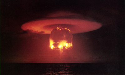 Nuclear test over Bikini atoll in 1954.
