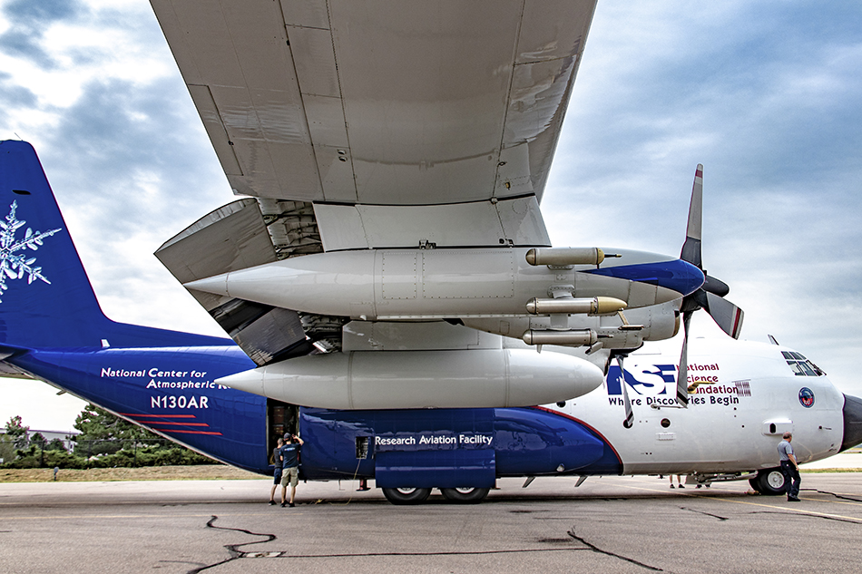 NSF/NCAR C-130 research aircraft being readied for takeoff