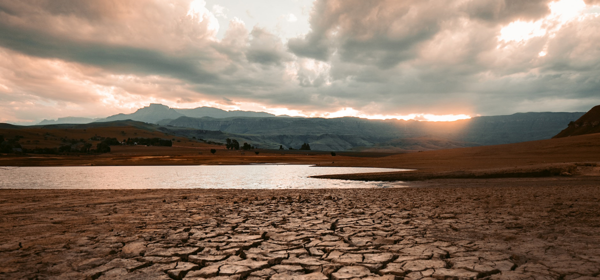 Photo of drought-stricken landscape.