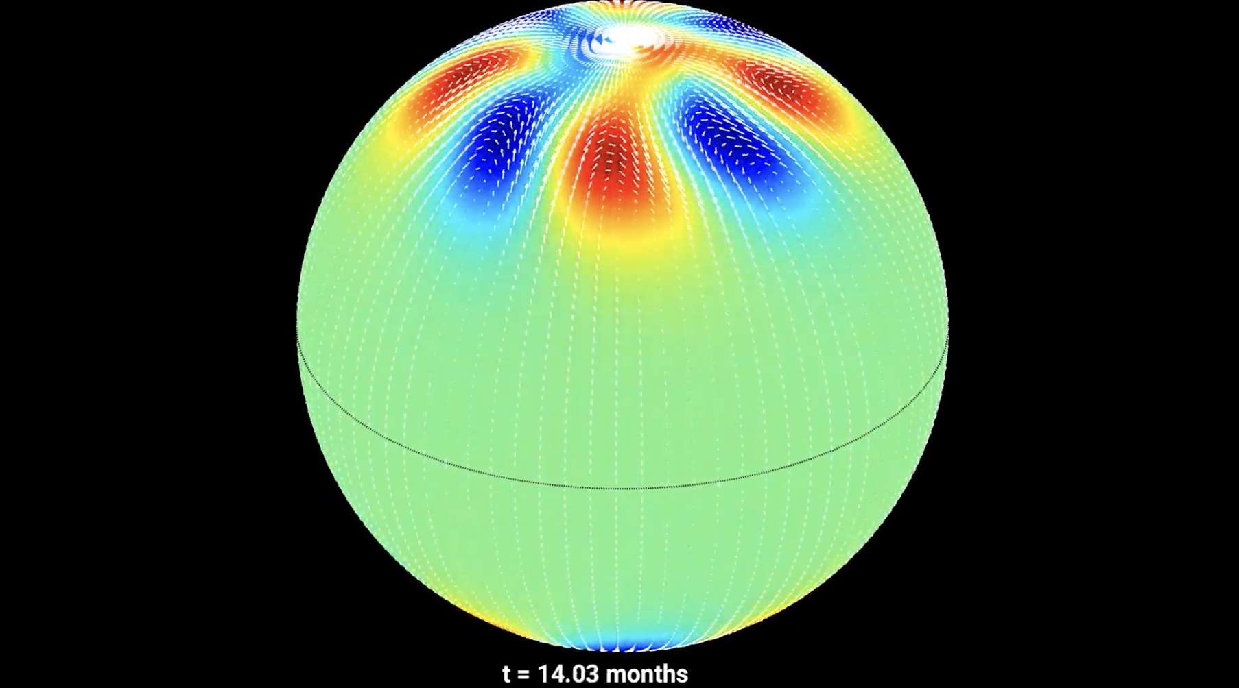 a visualization of polar vortices on the Sun