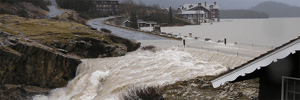 Flooding at Glacier National Park in November 2006.