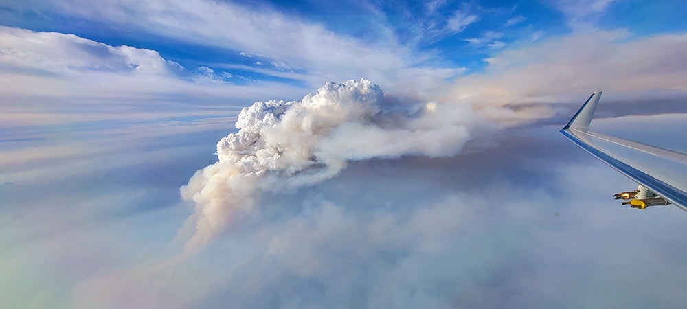 ew from NSF NCAR Gulfstream V of pyrocumulonimbus cloud.