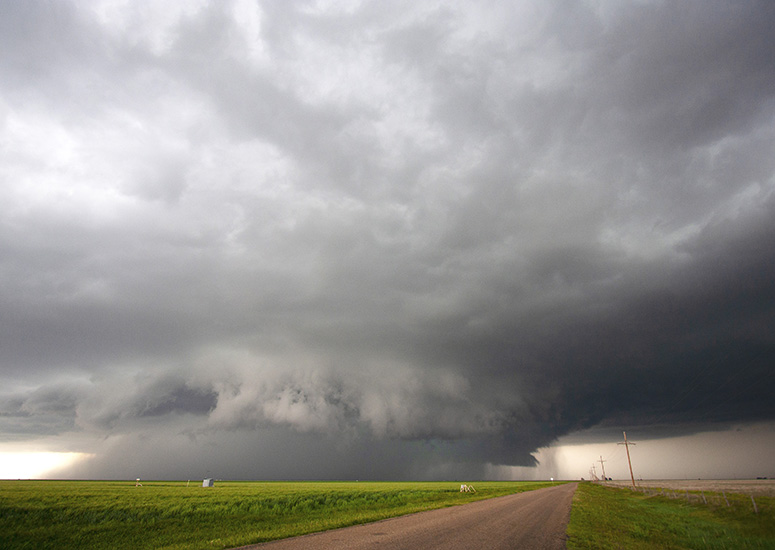A severe storm forms on the Great Plains in 2010