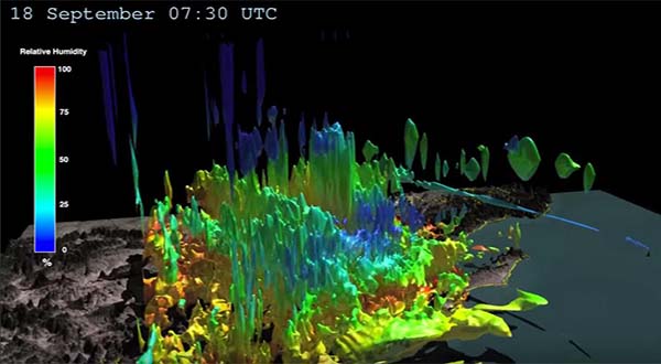 3D visualization of 2014 Hurricane Odile