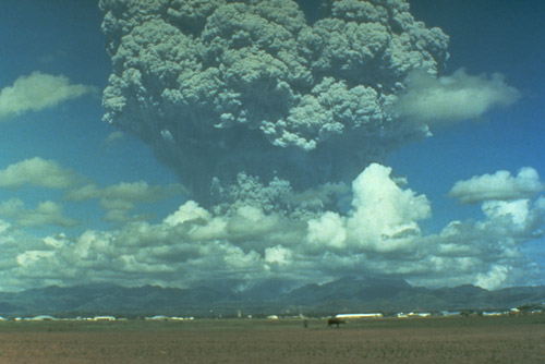 Mount Pinatubo erupting in 1991