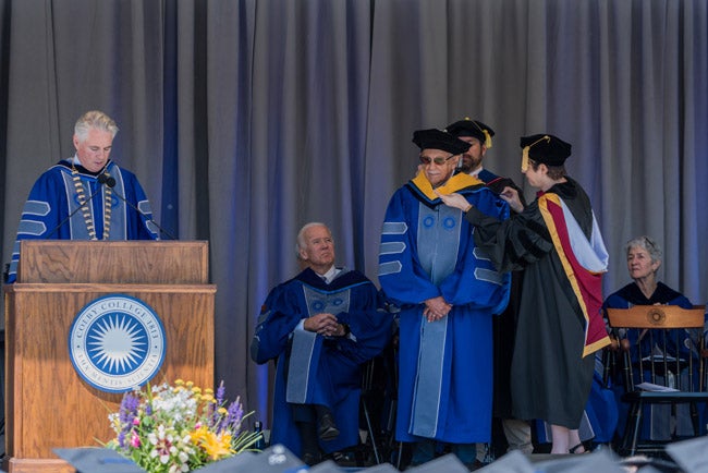 Warren Washington receives honorary degree