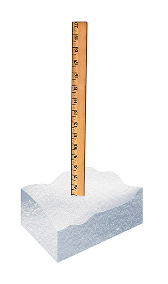 graphic shows 5 inches of snow