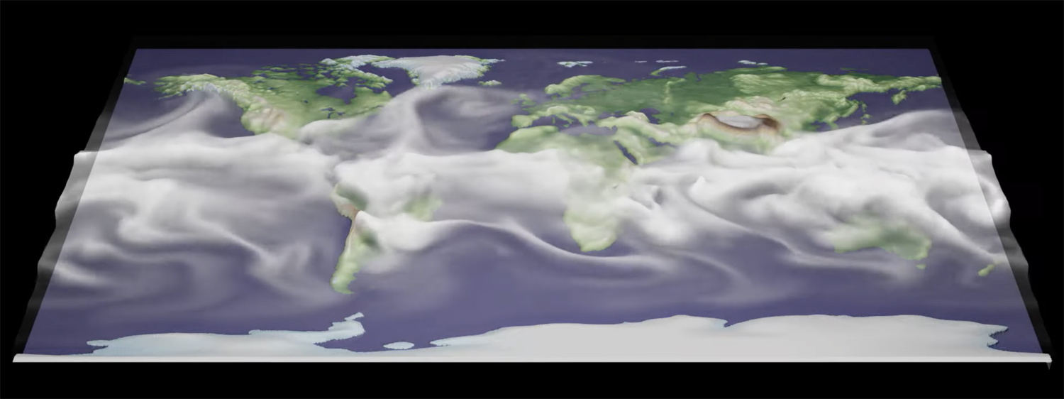Simulation of Greenland that was run on the Cheyenne supercomputer