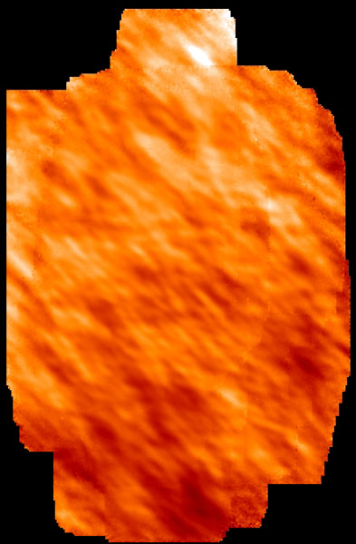 Orange visualization on black background