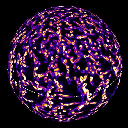 Color visualization of purple and pink sphere