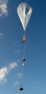Photo of a driftsonde balloon in the sky