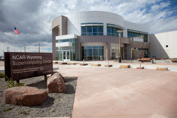 exterior of NCAR-Wyoming Supercomputing Center building