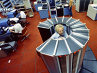 Operator with Cray-1A, 1977