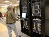 Operator with Bluefire supercomputer, 2008