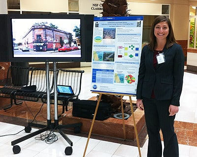 Sarah Hughes at her poster at NCAR Science Day