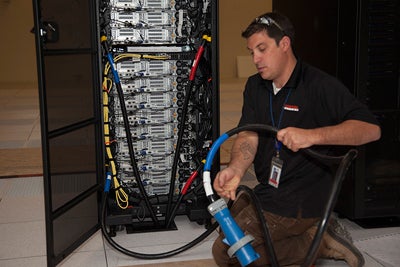 technician working on a Yellowstone processing unit