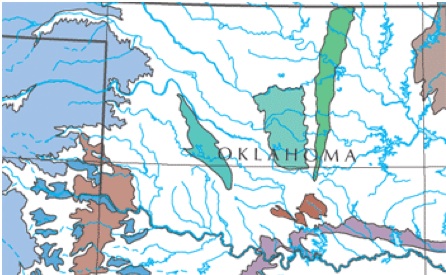 USGS map of Oklahoma aquifers