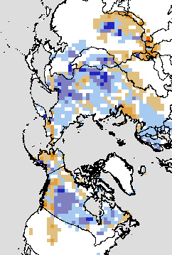 Map of October 2012 snow cover across Northern Hemisphere
