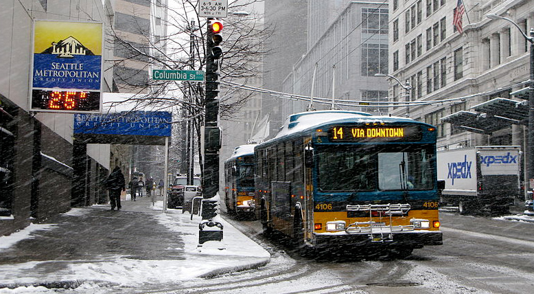 Seattle snowfall, December 2008