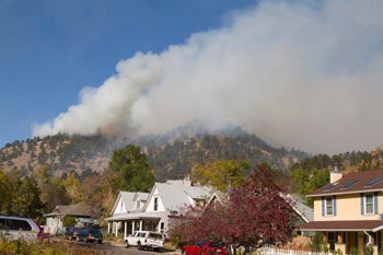 Fire at western edge of Boulder, Colorado