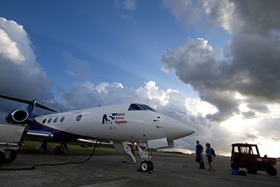 NSF/NCAR Gulfstream V aircraft on runway