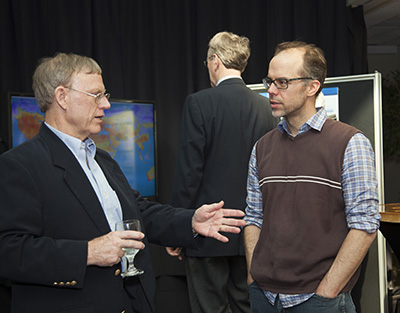 Fred Carr (University of Oklahoma) chats with David Gochis (NCAR/RAL)
