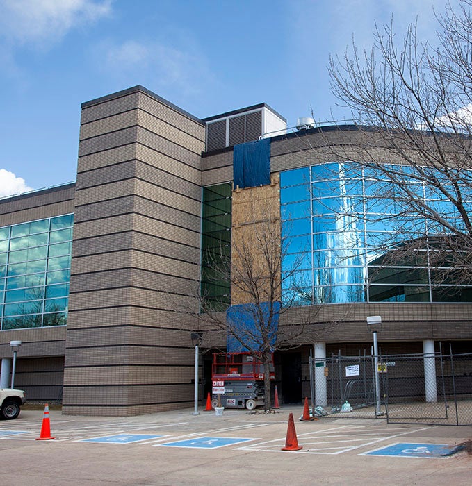 CG1 building during renovations, March 2013