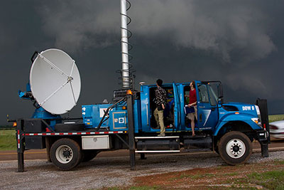 Doppler on Wheels gathers data from a severe thunderstorm