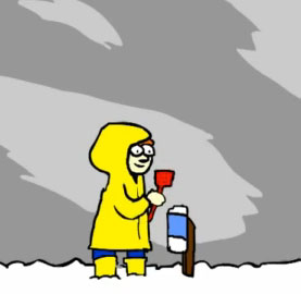 Illustration from CoCoRaHS animation on snow measurement