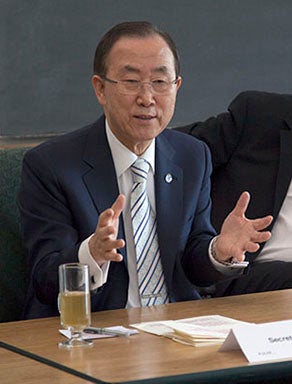 Ban Ki-moon at climate briefing