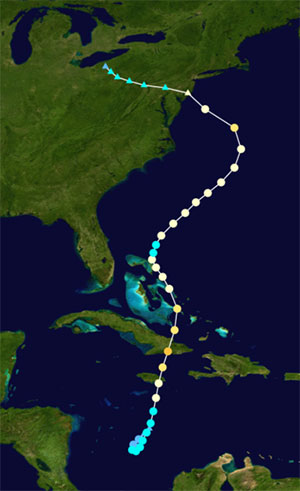 Hurricane Sandy track (2012)