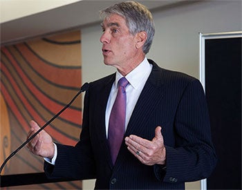 Mark Udall briefs reporters