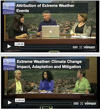 Screen shots from CIRES MOOC on climate science