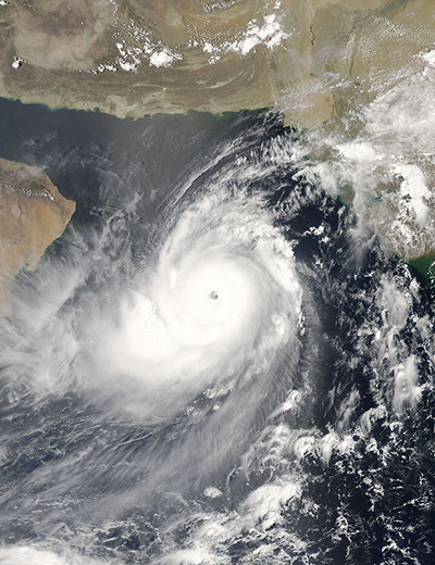 Satellite image of Super Cyclonic Storm Gonu