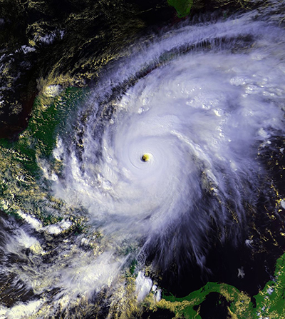 Hurricane predictability: Hurricane Mitch at peak intensity, 10/26/98