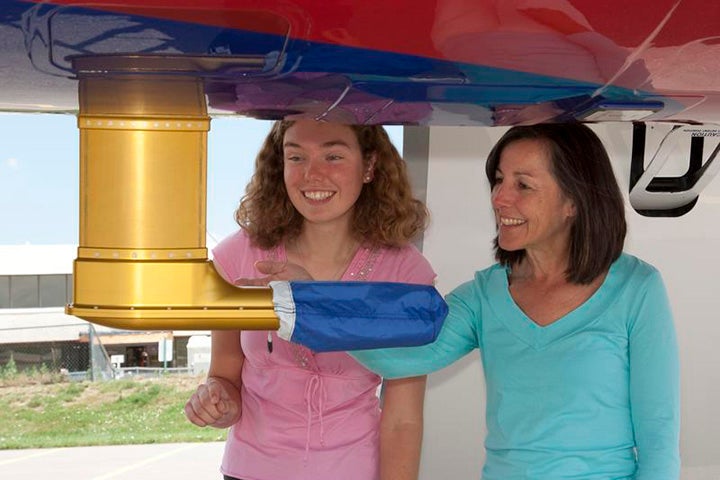 NCAR scientist Julie Haggerty with intern Kelly Shick (Monarch HS)