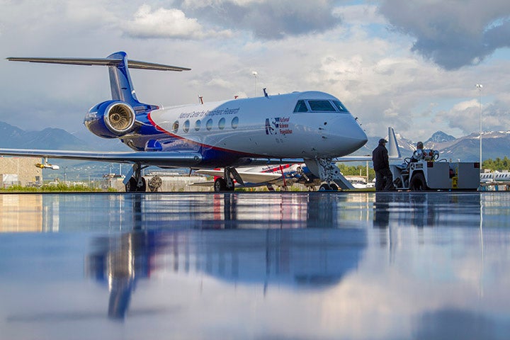 Gulfstream V aircraft, Anchorage, AK, during HIPPO project, 2011