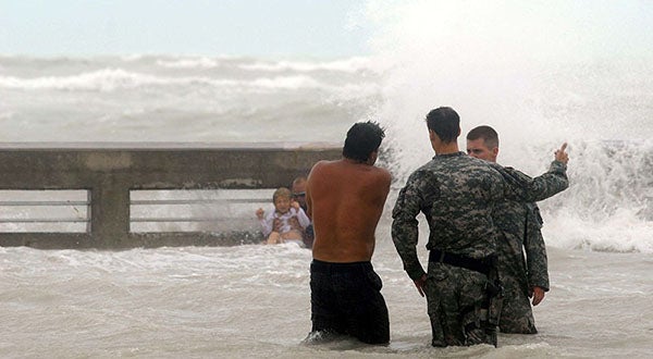 Rescue from Hurricane Ike in Key West, Florida, 9/9/08