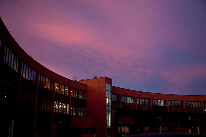 Altocumulus at sunset above Anthes Building