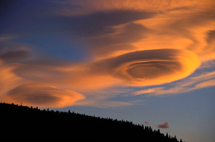 Lenticular clouds above Nederland, CO