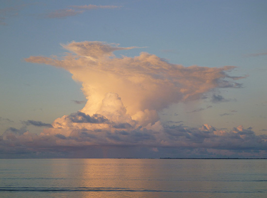 Photo of isolated thunderstorm in the Maldives