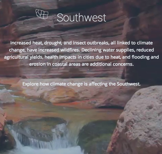 Screenshot from U.S. National Assessment website