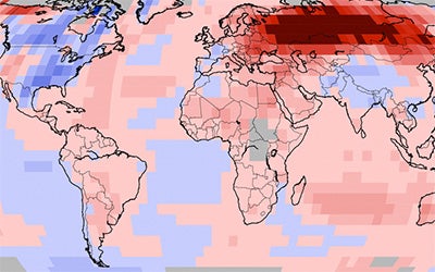 Global temperature anomalies from NOAA for Nov. 2013