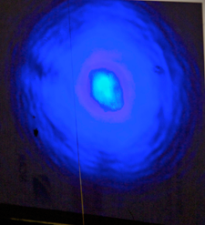 New HOLODEC instrument takes 3D images of cloud droplets: profilfe of ultraviolet laser beam