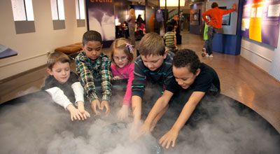 UCAR named Smithsonian Affiliate: Kids experiment with cloud exhibit