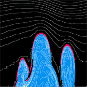 Characterization of turbulence above a thunderstorm