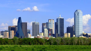Urban heat island: smooth buildings such as these in Dallas can worsen urban heat