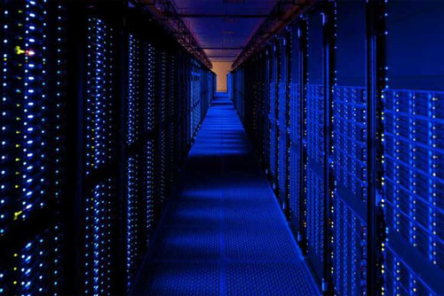 An image of an Amazon Web Services data center