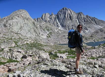 Julie Demuth backpacking