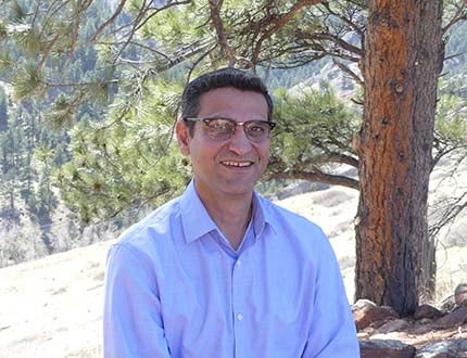 Irfan Elahi outside the Mesa Lab